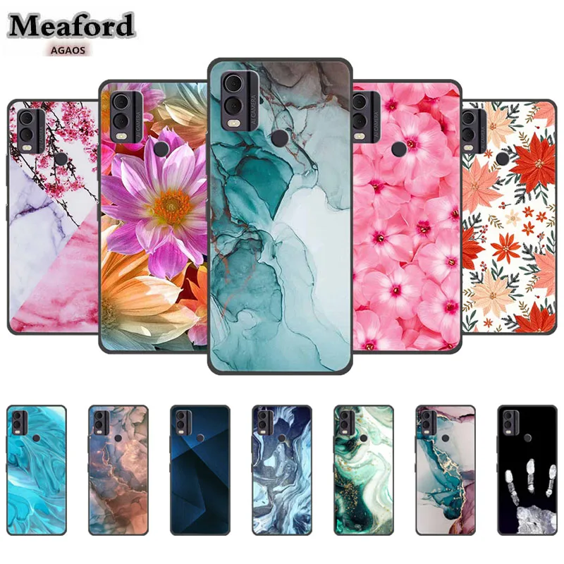 Stylish Marble Silicone Phone Case - Soft TPU Cover with Cool Design