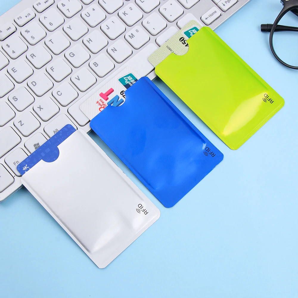 1/5Pcs Rfid Card Holder Anti Thief Aluminium Blocking Protect Case Cover Bank Credit Cards Cover Safety Smart Reader Storage Bag