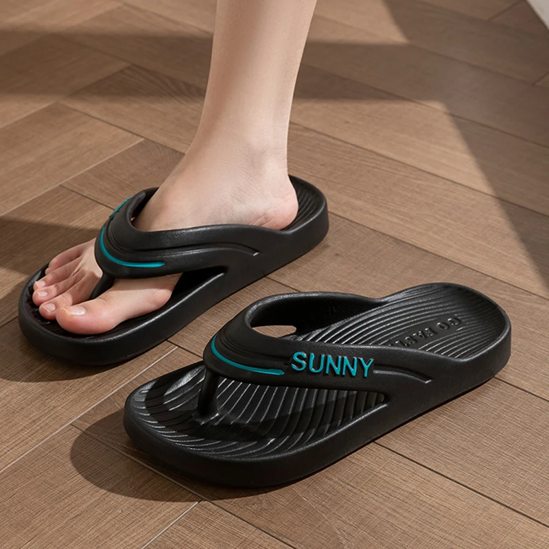Thick Platform EVA Flip Flops For Women Summer Clip Toe Non Slip Beach Sandals Woman Men Comfortable Soft Sole Cloud Slippers — view 2