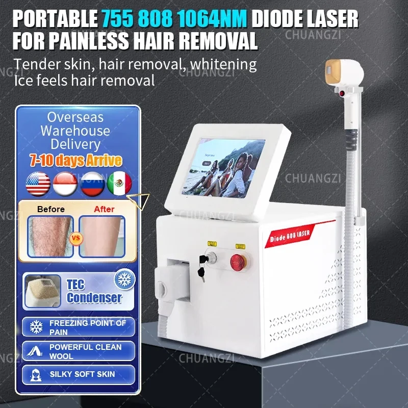 2024 New Ice Platinum 3 Wavelength 808nm Diode Laser 808 Hair Removal Machine 808 Remov Machin Salon or Home Use Remover 2022 new home use remove ice platinum 3 wavelength 808nm diode laser hair removal machine 808 remov machin remover