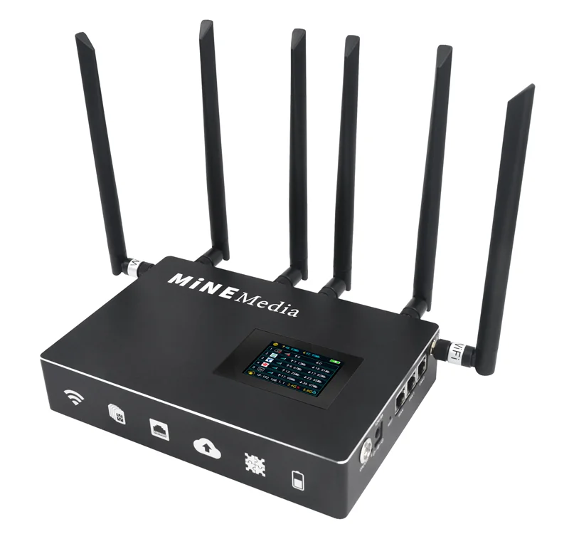Router Multi 4G Lte Cellular 4 Sim Card Bonding Per Lo Streaming Live All'Aperto