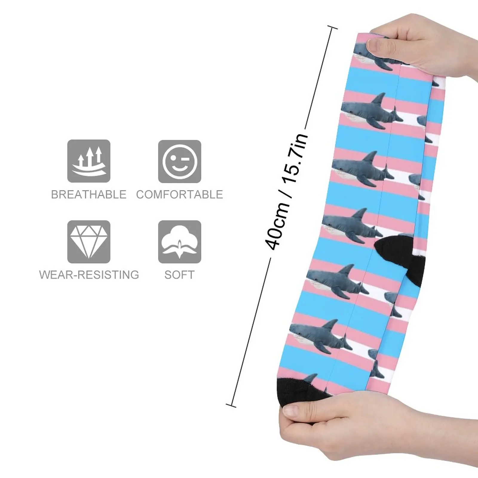 BLAHAJ SHARK TRANS FLAG Socks Women's socks Men gift