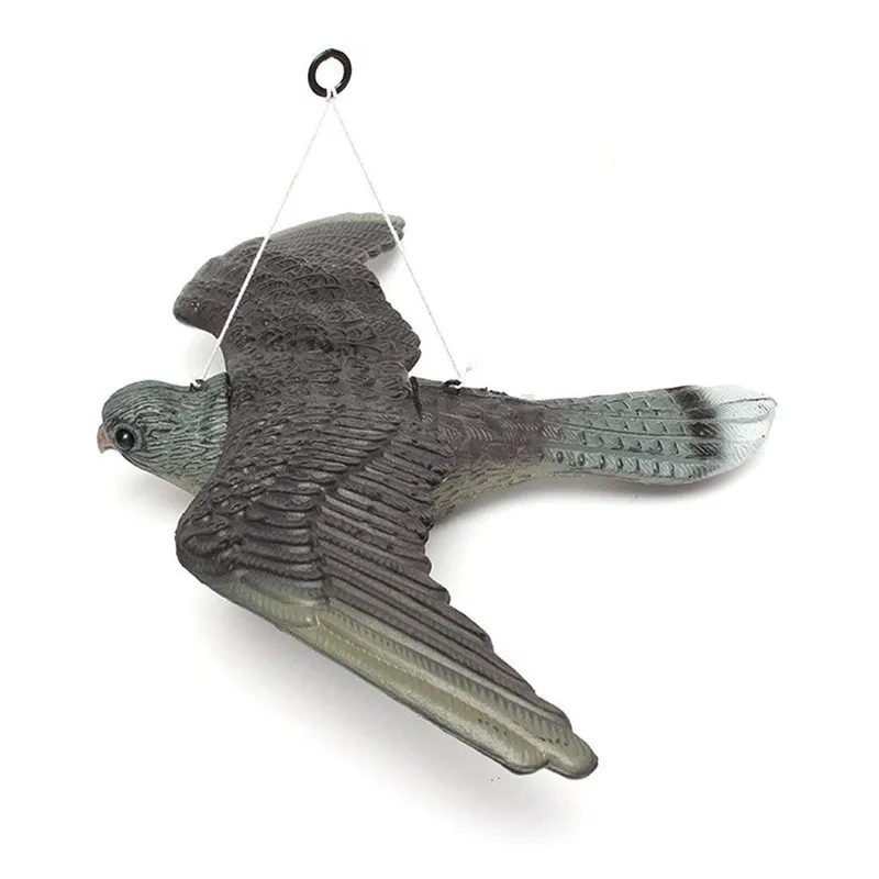 Realistic Flying Bird Scarecrow Ornament, Pest Control Scarecrow, Hawk and Pigeon Decoy, Outdoor Garden Ornament, 34cm x 52cm