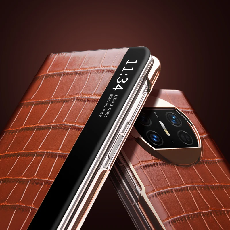 

QIALINO Case for Huawei Mate X3 Leather Bracket Protective Cover for Mate x3 Anti Falling Case Cover Front Screen