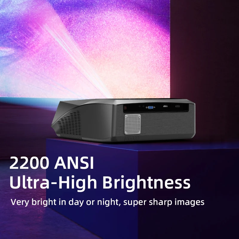 CAIWEI A10Q 4k Android 11 Projector 1080P Full HD Auto Focus High Brightness Wifi 6 2200 Ansi Beam Projectors Smart Home Theater
