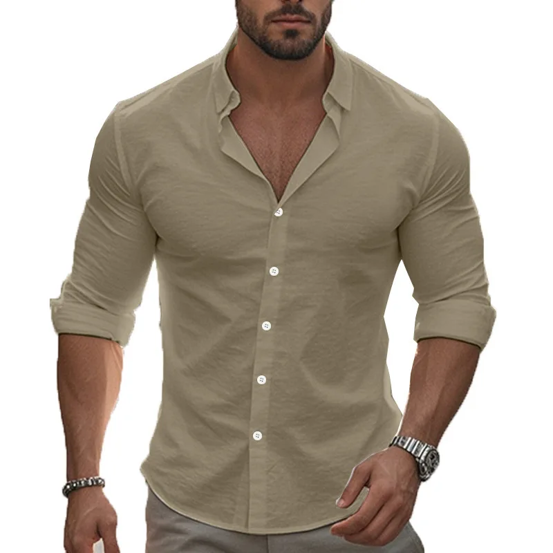 Linen Long Sleeve Summer Shirts for Men