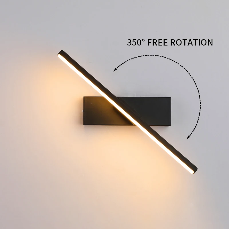 Bedroom Bedside Wall Light Rotatable Adjustable Light Angle Indoor LED Wall Lamp AC110/220V decoration Aisle Lightin led wall lamp wall light