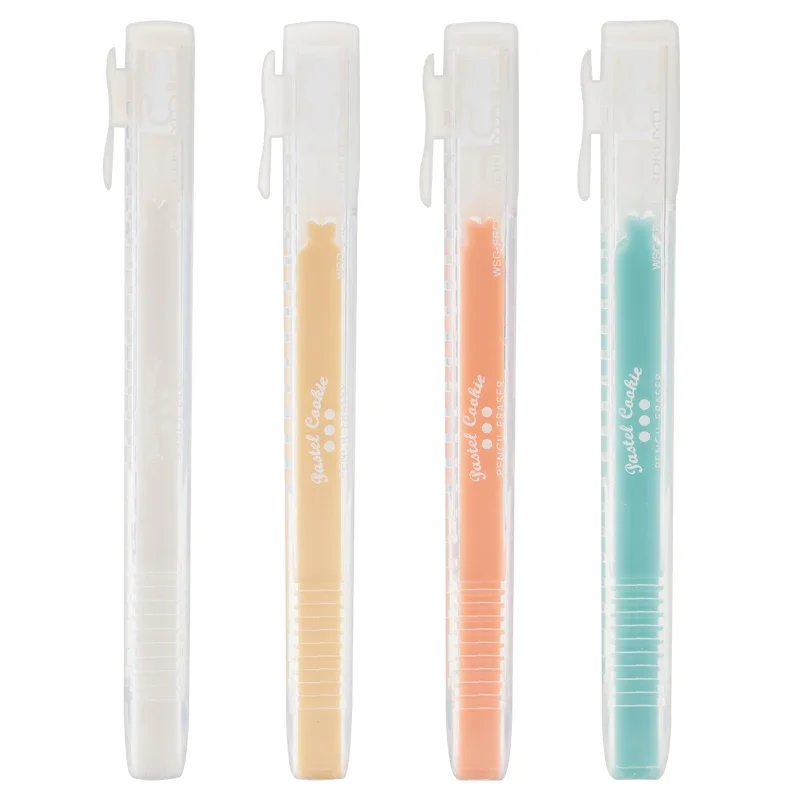 

Стиратели для печенья KOKUYO WSG-ERCP1 Pastel Kawaii, милые Сменные стержни, Доступно 4 цвета, гибкий подарок для студентов, креативные канцелярские прина...