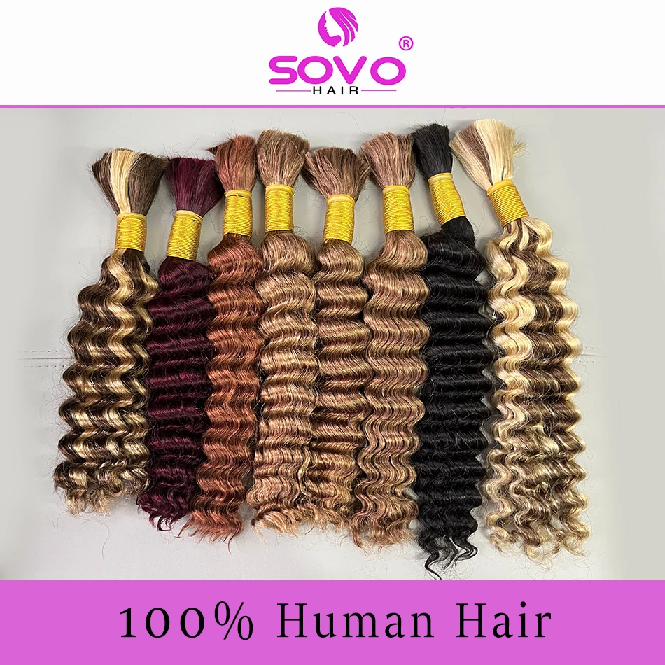 Deep Wave Human Hair Bulk For Braiding No Weft Unprocessed 100 Natural Hair Extensions Crochet Braids Brazilian Loose Deep Curly