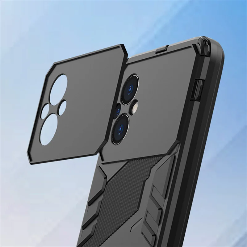 For Poco M5 Case Shockproof Armor Magnetic Car Holder Back Cover for Xiaomi Poco M5 M 5 6.58 Kickstand Protection Phone Cases 4
