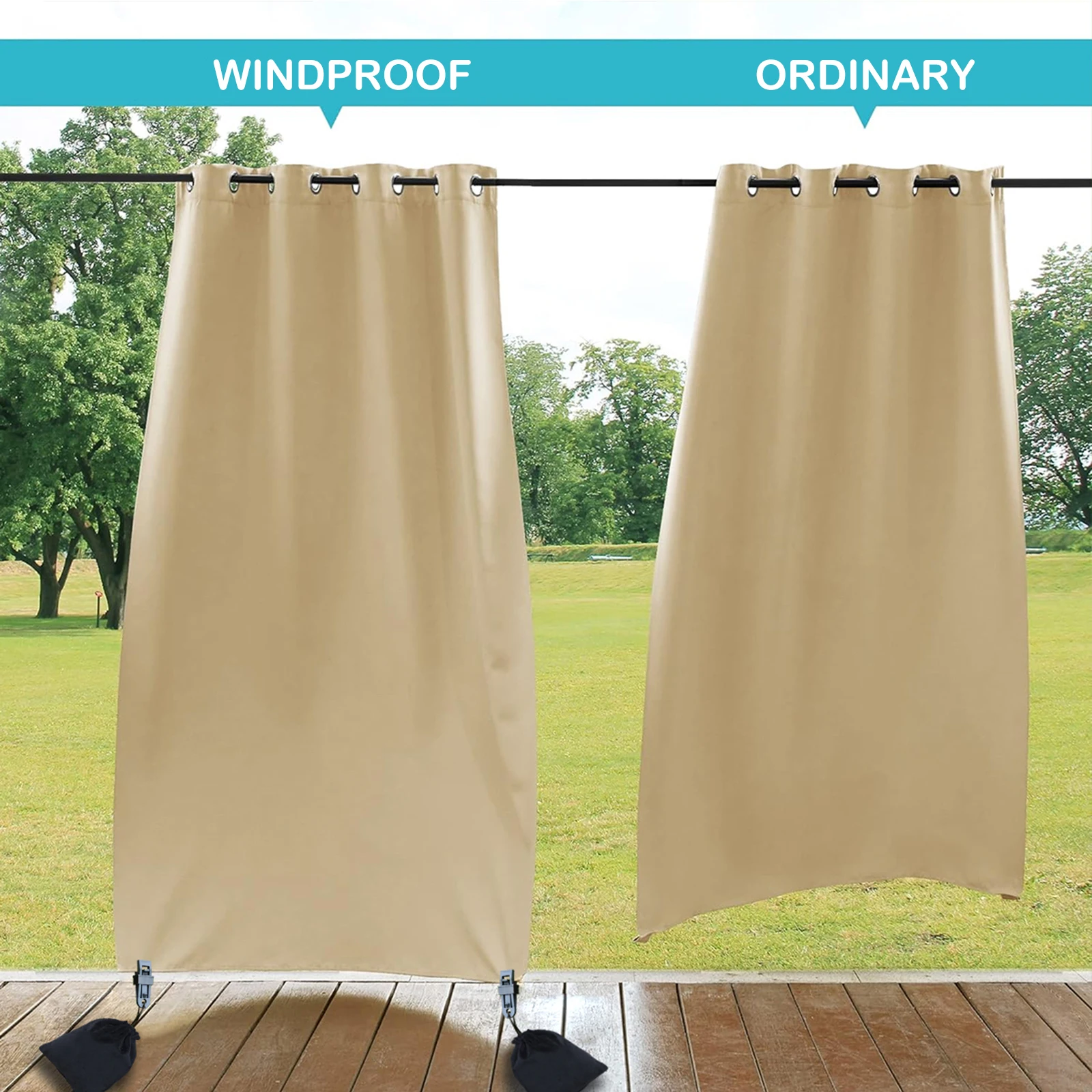 Uxcell 50g Curtain Weights (16-Pack) – Keep Curtains, Tablecloths & Flags From Flapping In The Wind - View #4