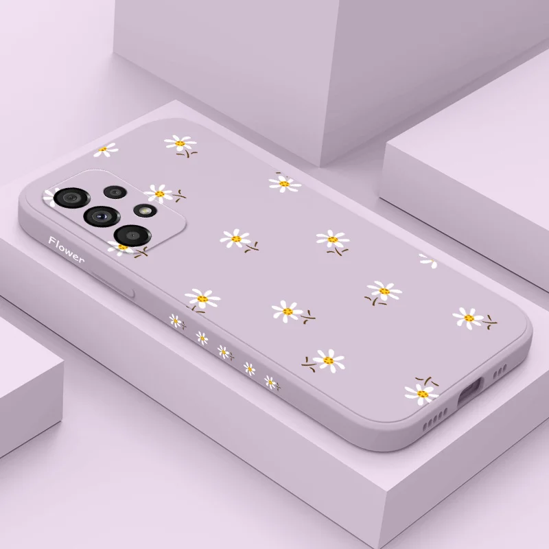 Daisies Tatters Hülle für Samsung Galaxy A73 A53 A33 A23 A13 A03 A72 A52 A52S A32 A22 A12 A02 A02S A71 A51 A31 A21S 4G 5G Abdeckung