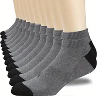 Chaussettes confortables respirables de cheville de coton de la mode des hommes 10pairs, chaussettes de l'été des hommes 2