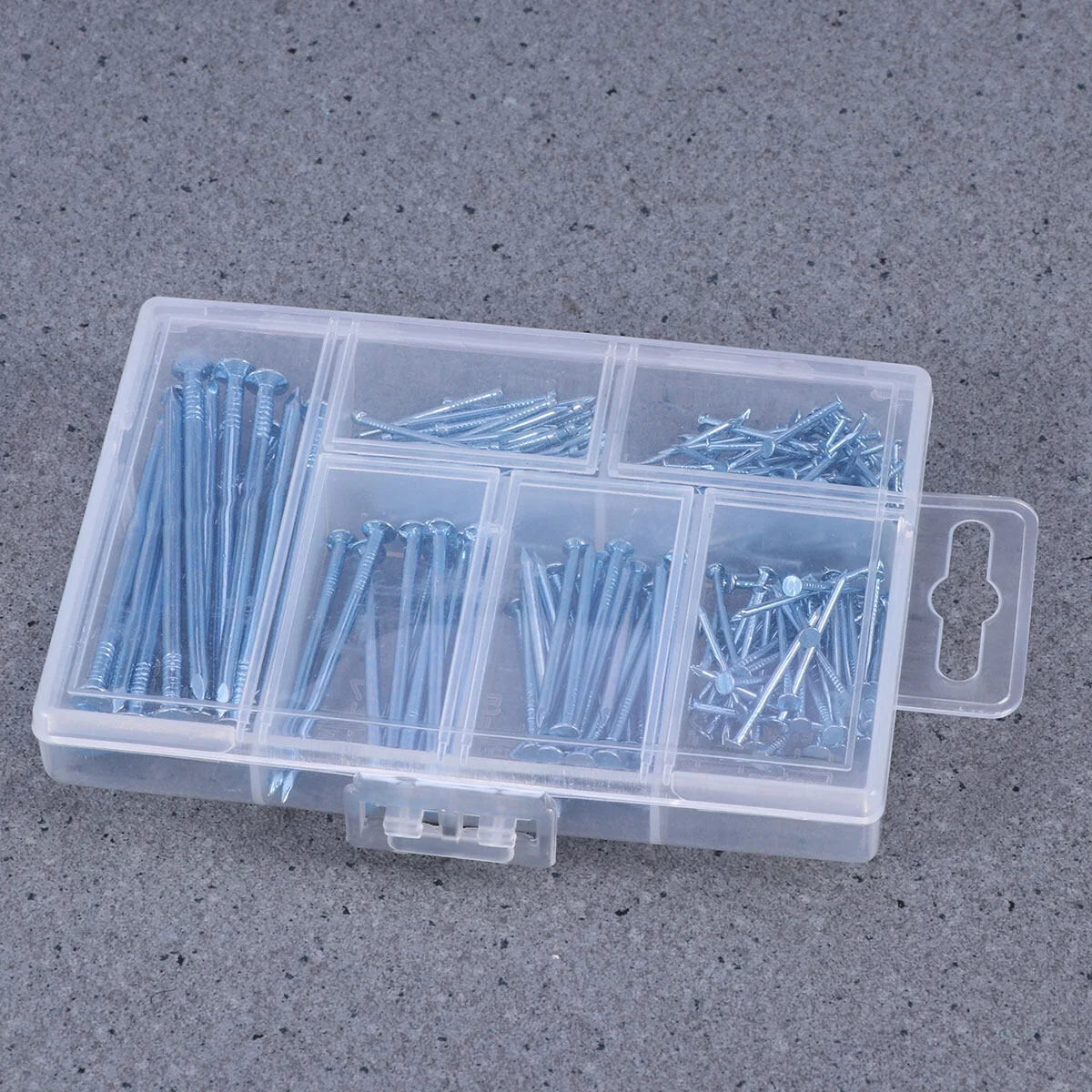 240 PCS Assortment Nails Brad Nails Round Nail Set Kit (Silver)