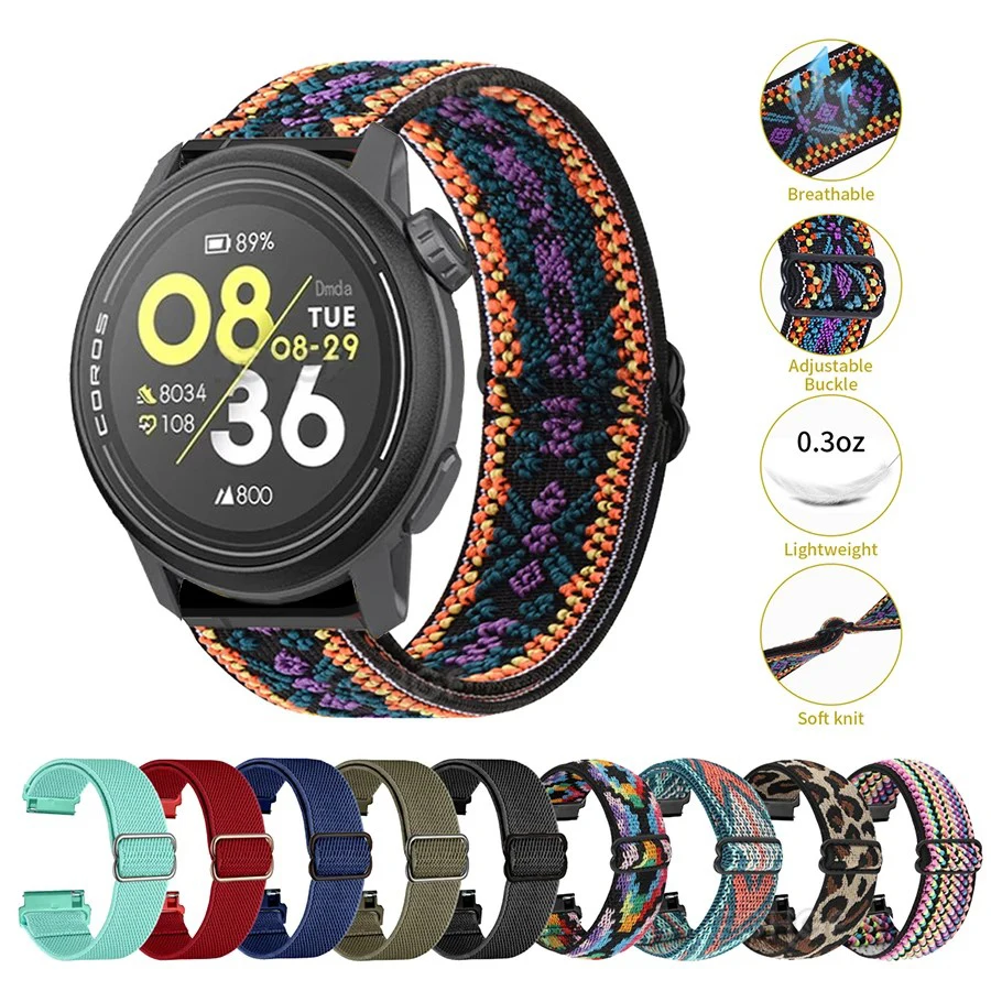 Per Coros Pace 3 2 Cinturino In Nylon Elastico Di Ricambio Per Cinturino Correa Per Coros Apex 2 Pro 42 46Mm Smart Watch Band Bracciale