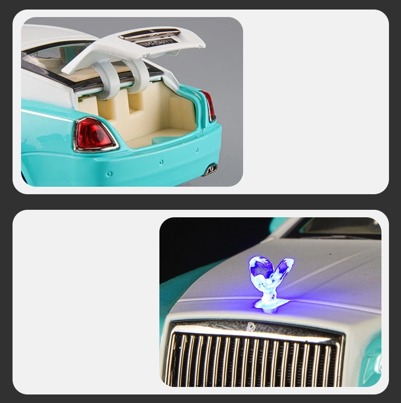 1/32 Rolls Royce Wraith Luxury Car Toy Diecast Miniature Model w