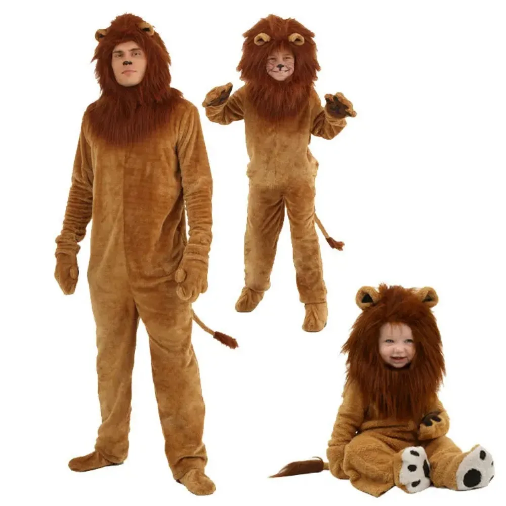 

Halloween Kids Adlut Unisex Jumpsuits Long Haired Lions The Lion King Cosplay Costumes Performance Fancy Dress Party Dress Up