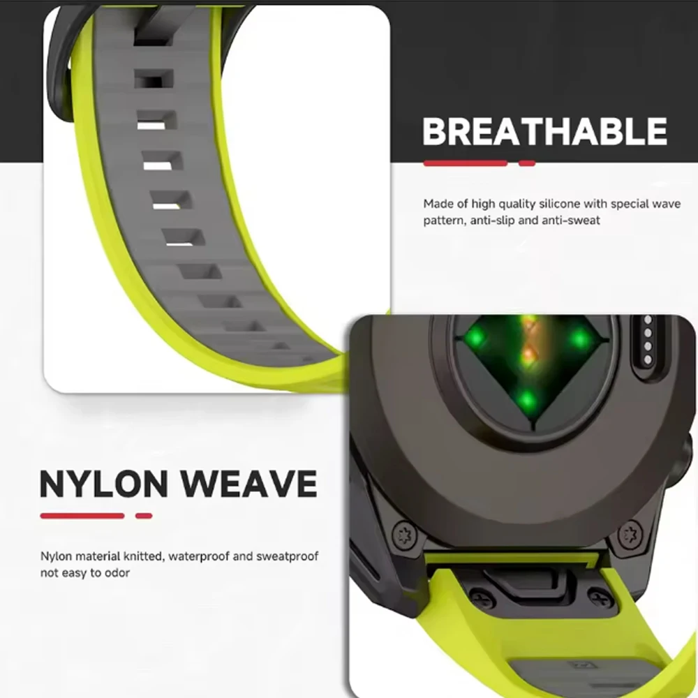 Enhanced Silicone Quick Release Strap - Durable and Versatile Sports Wristband