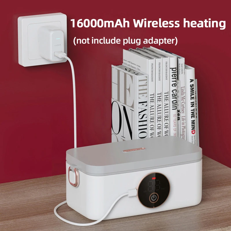 Boîte à déjeuner électrique 16000mAh, boîte à déjeuner sans fil,  Rechargeable USB, Bento, boîte isolée au chaud, récipient alimentaire  1000ML - AliExpress