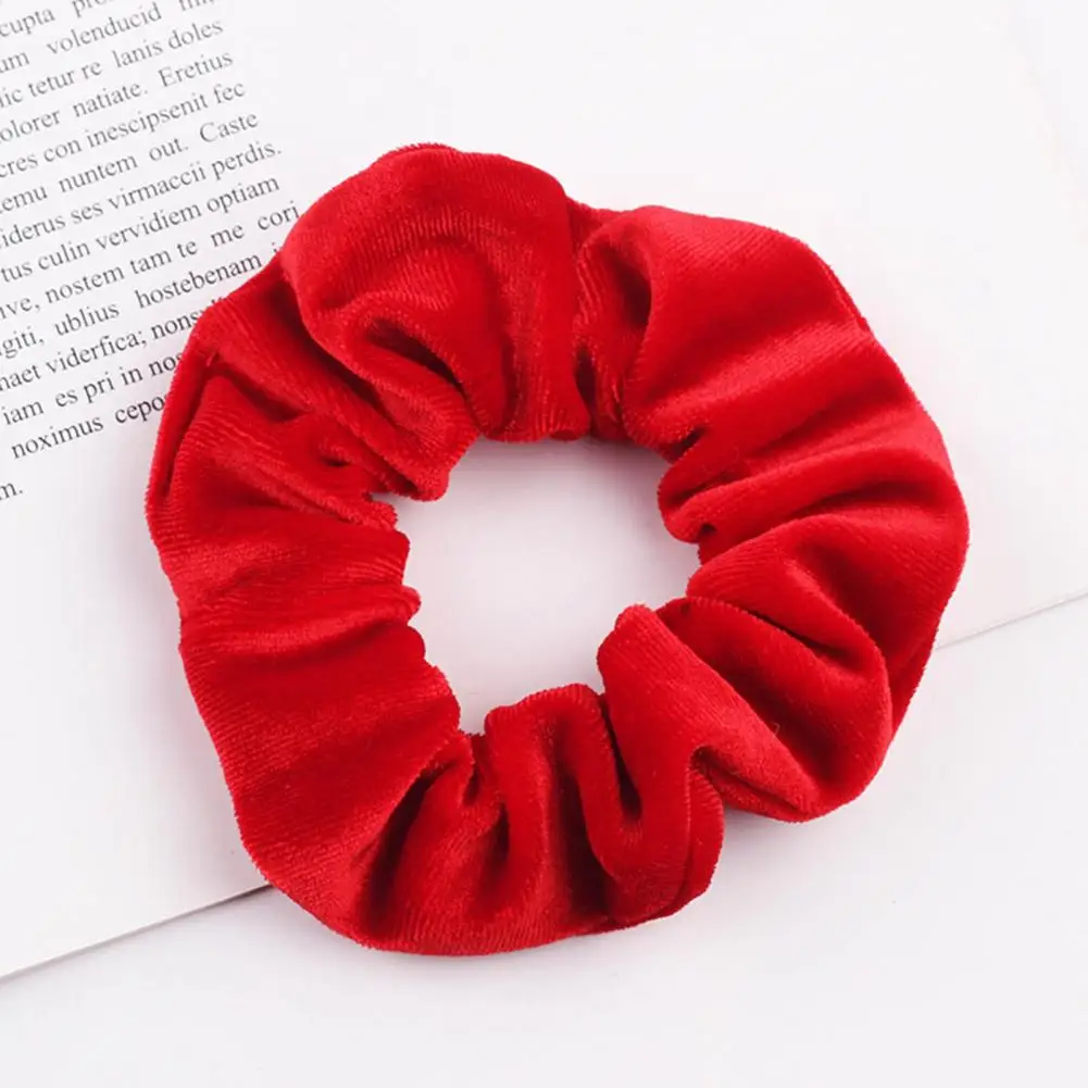 

Hair Rope Women's Fabric Hair Scrunchies Set with Solid Color Floral Plaid Designs High Elastic Hair Ties for Styling for Girls