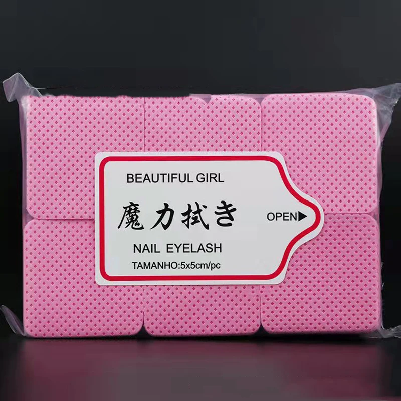 100/200/300PCS Lint Free Nail Wipes, Glue Wipes, Absorbent Soft Non-woven 200pc Lint- Free Cotton Wipes Nail Polish Remover Wipe 5