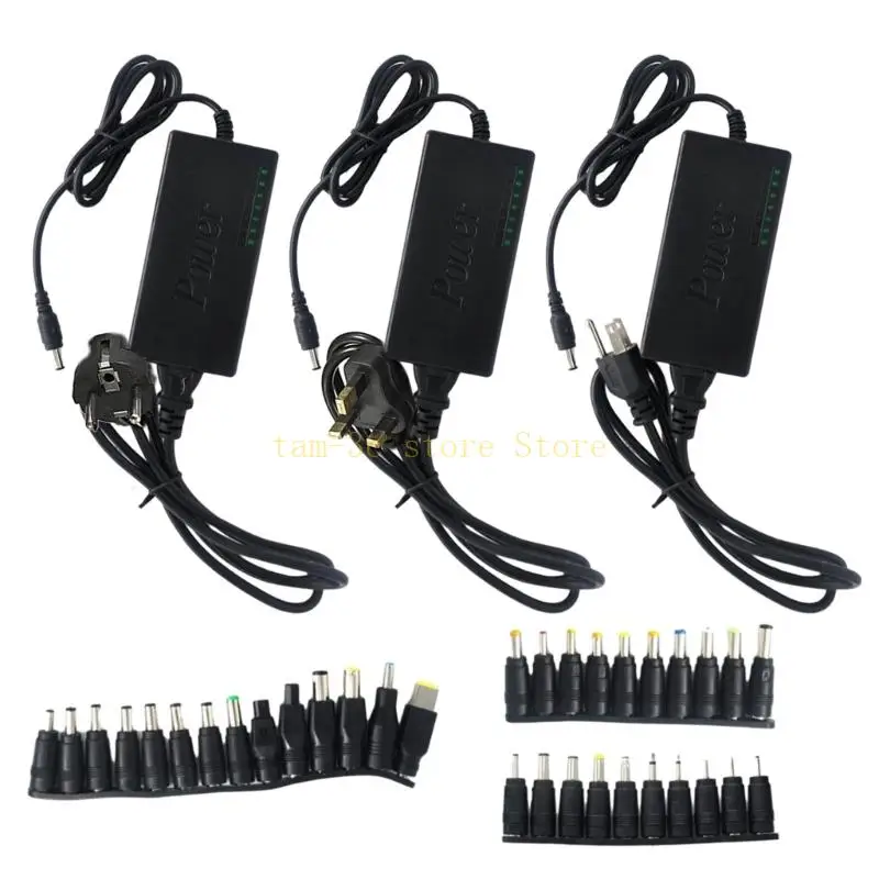 

Universal Laptop 96W 12V-24V Adapter with 34Pcs Adapters for Notebook Laptop Power EU/UK/US D0UA