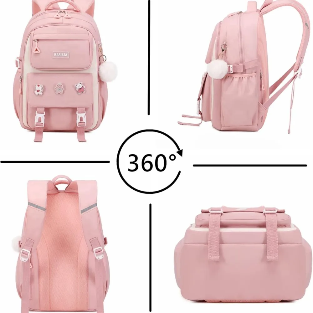 Girls Backpack for Elementary Kids School Bookbag Set Kawaii Children Backpacks for Girls Water Resistant Primary School Bag 6