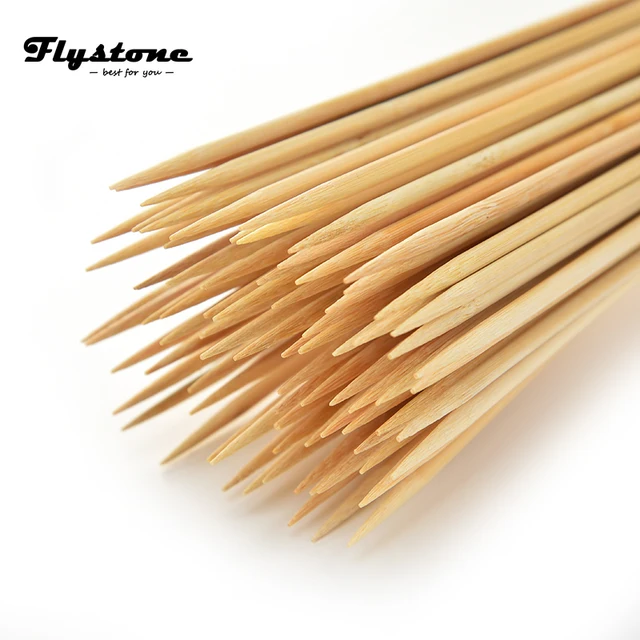 Bbq 15 Cm/30 Cm 30/50Db Bambusz Fa Nyársok Étel Hús Tool Barbecue Party Eldobható Hosszú Botok - Image 3