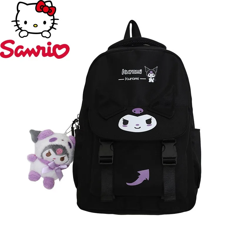 Sanrio Kuromi's New Women's Backpack Cartoon Cute Girls' Backpack 3D Waterproof High Capacity Girls' School Bag Fashion