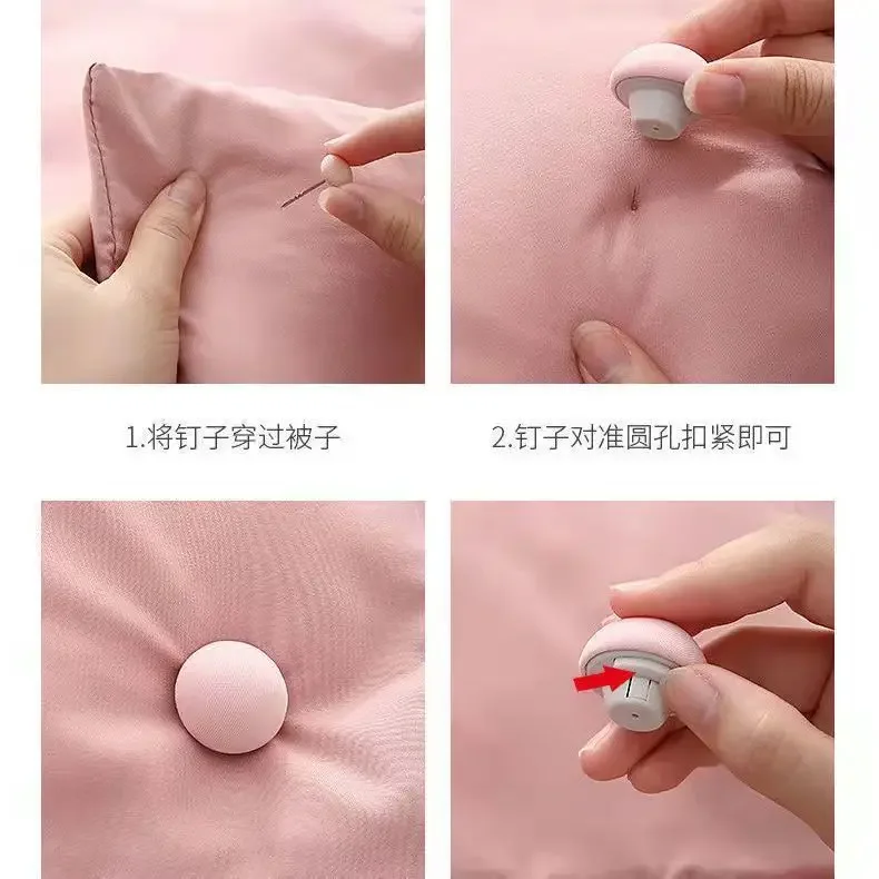 BedSheet Quilt Clip 4/8PCS One Key To Unlock Blankets Cover Fastener Clip Holder BedSheet Mushroom Shape Macaron Non-Slip Fitted bed sheet holder bed sheet clips sheet clips