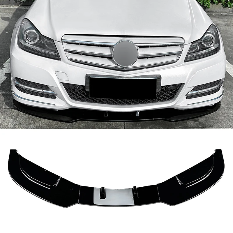 

Car Front Bumper Lip Spoiler Diffuser Splitters Body Kit Aprons Cover Guard Trim For Mercedes-Benz C-Class W204 2011-2014