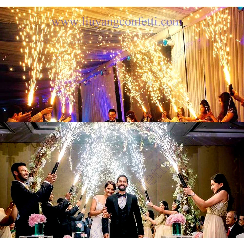 1PcWeddingsReusableColdPyroMachineHandheldPyrotechnicColdFireFountainSparklerFor