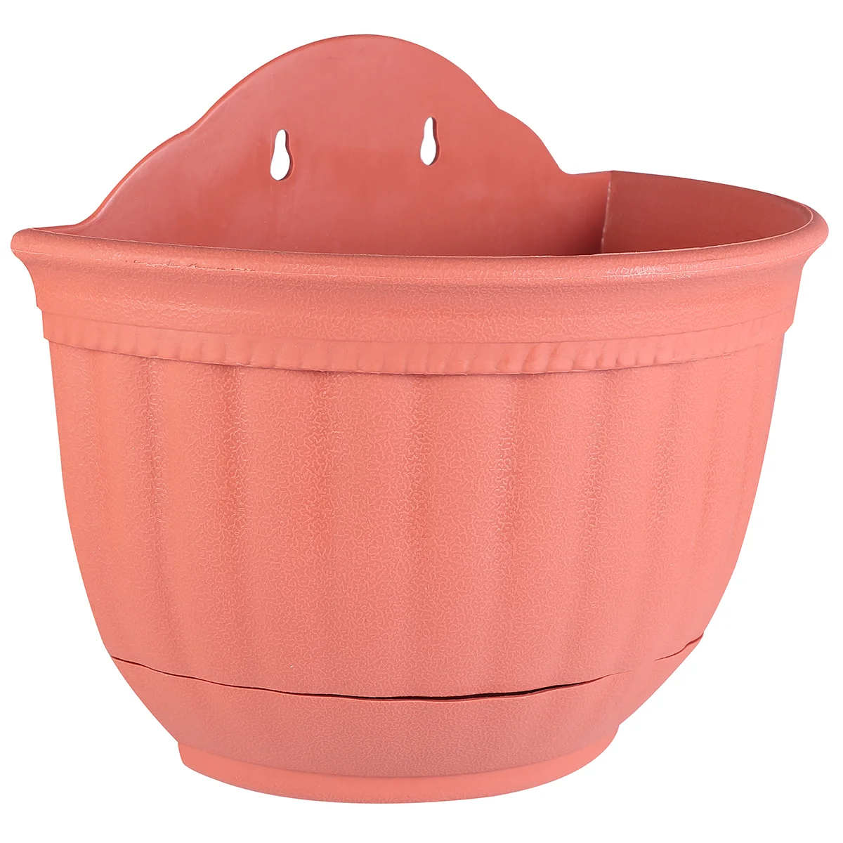 

Vaguelly Wall Hanging Boho Resin Vertical Garden Pot Wall Mount Flower Basket Semicircle Pot Decors Indoor Container Flower Pot