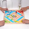 Wooden Multiplayer Bouncing Chess Children's Tabletop Games Parent-Child Interaction Multifunctional Flight Chess Toys 4