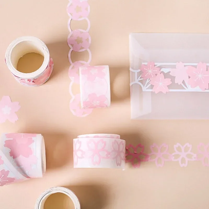 

Милая бумага Sakura, Маскировочная бумага, полый набор бумажных лент «сделай сам», Стикеры для студентов