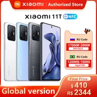 Xiaomi-teléfono inteligente 11T versión Global, Smartphone con 128GB/256GB, Dimensity 1200-Ultra Octa Core, cámara de 108MP, 120Hz, pantalla de 6,67 pulgadas, carga de 67W