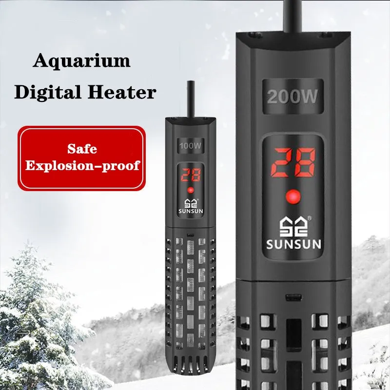

Adjustable Heating Rod Aquarium Heater Submersible Auto Thermostat Heater Fish Tank Water Heater Temperature with Suction Cups