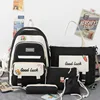 Backpack Women's Korean Fashion Checker Primary Junior High School 1