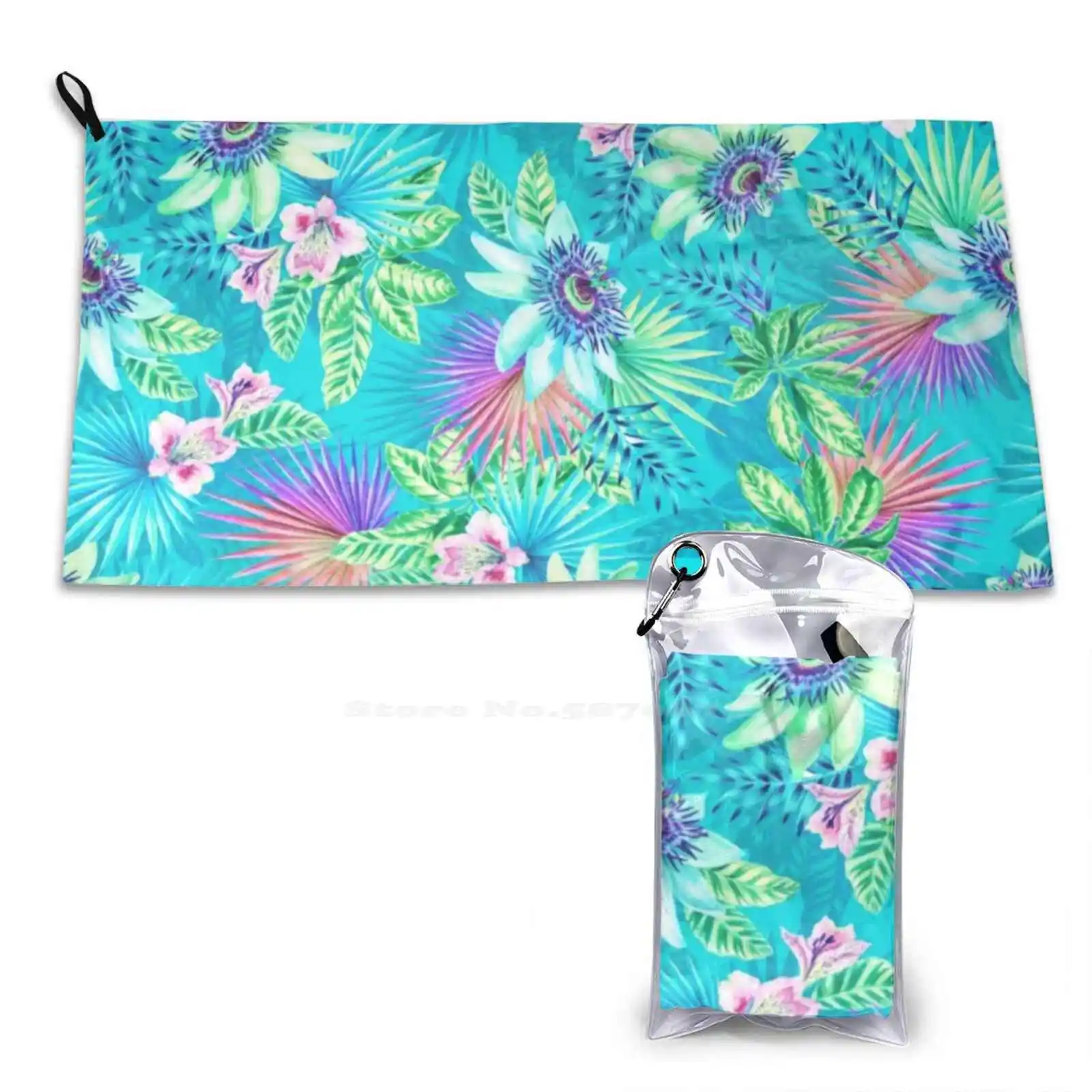 Frutto Della Passione Asciugamani Da Bagno In Fibra Superfine Asciugamano Fiori Costumi Da Bagno Orchidea Floreale Aloha Sunny Botanic Paradise Calath