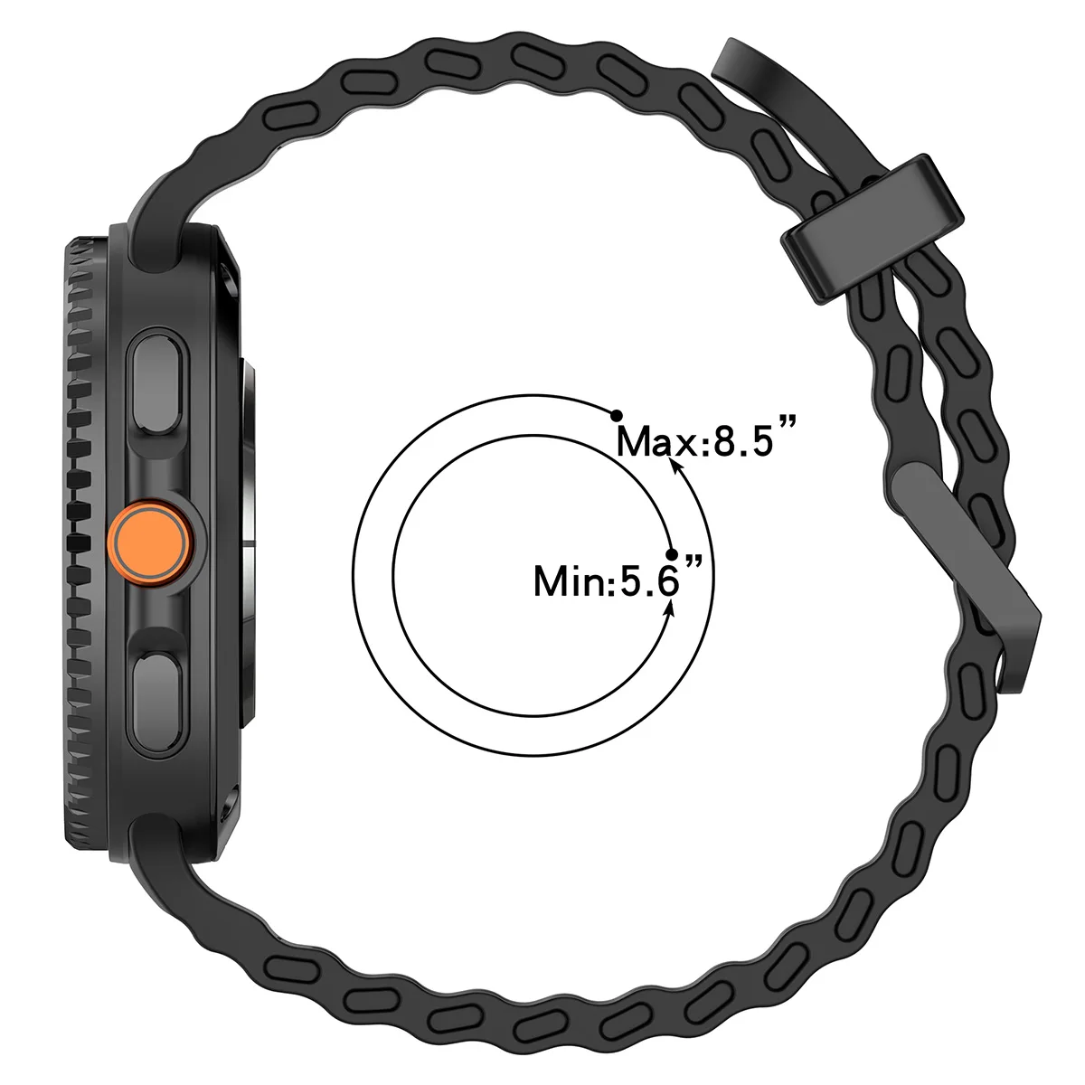 Two-Tone Silicone Sport Band Replacement for Galaxy Watch 8 Classic 46MM