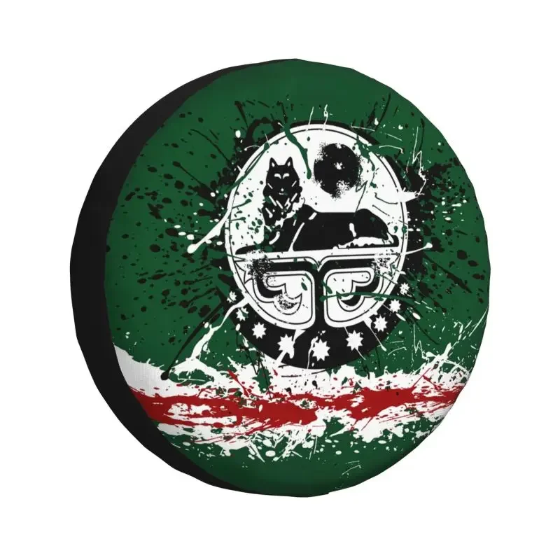 

Chechen Flag Spare Tire Cover for Jeep Mitsubishi Pajero Chechnya Power Wolf SUV RV Camper Car Wheel Protectors Accessories