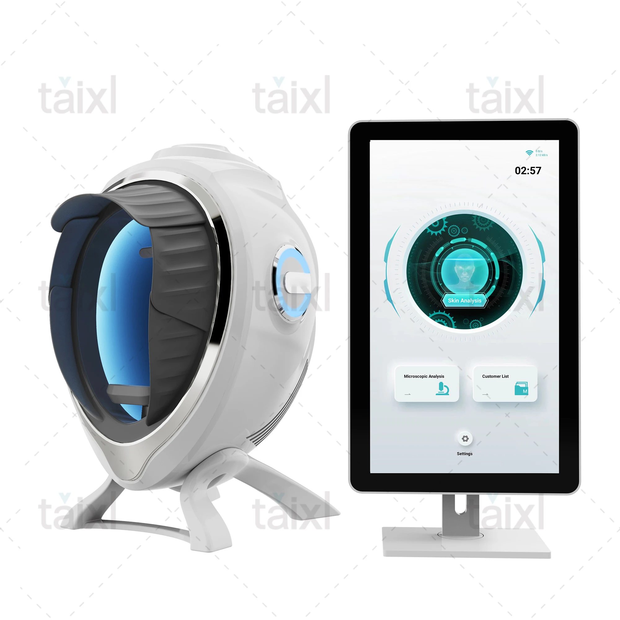 Scanner 3D per la Cura della Pelle, Analizzatore Facciale, Macchina Monitor, Specchio Magico, Rilevatore Portatile, Fotocamera per Test e Analisi del Viso - immagine 5