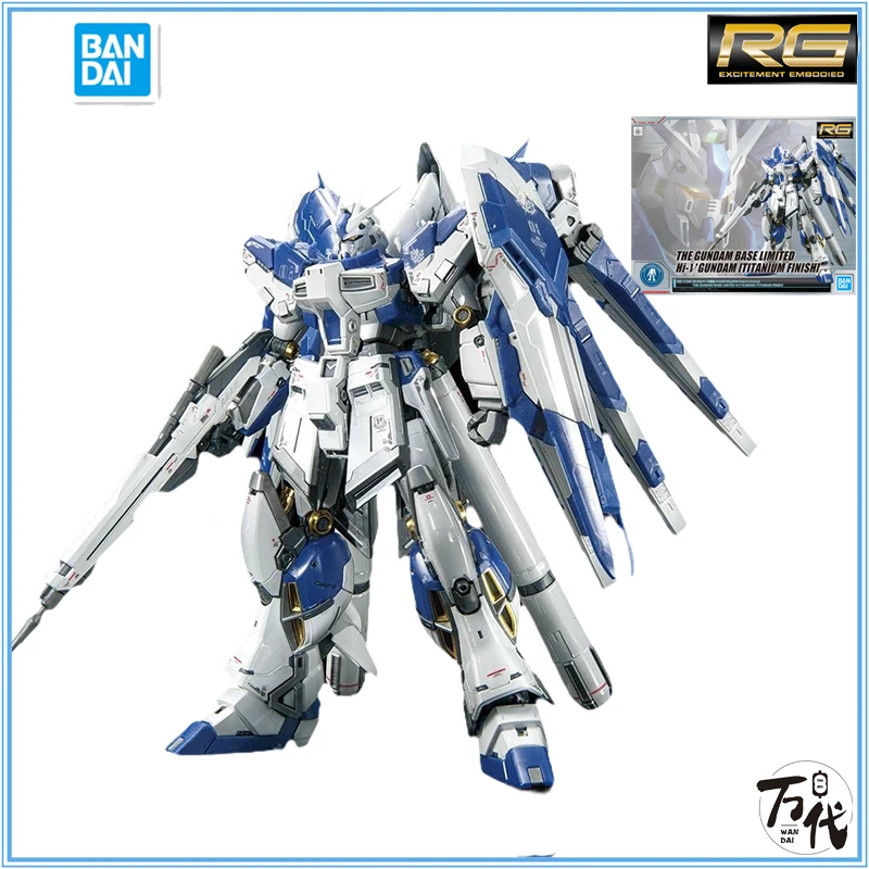 

Bandai Rg 1/144 The Gundam Base Limited Hi-v Gundam титановая отделка сборка фигурки героев игрушки для детей коллекционные