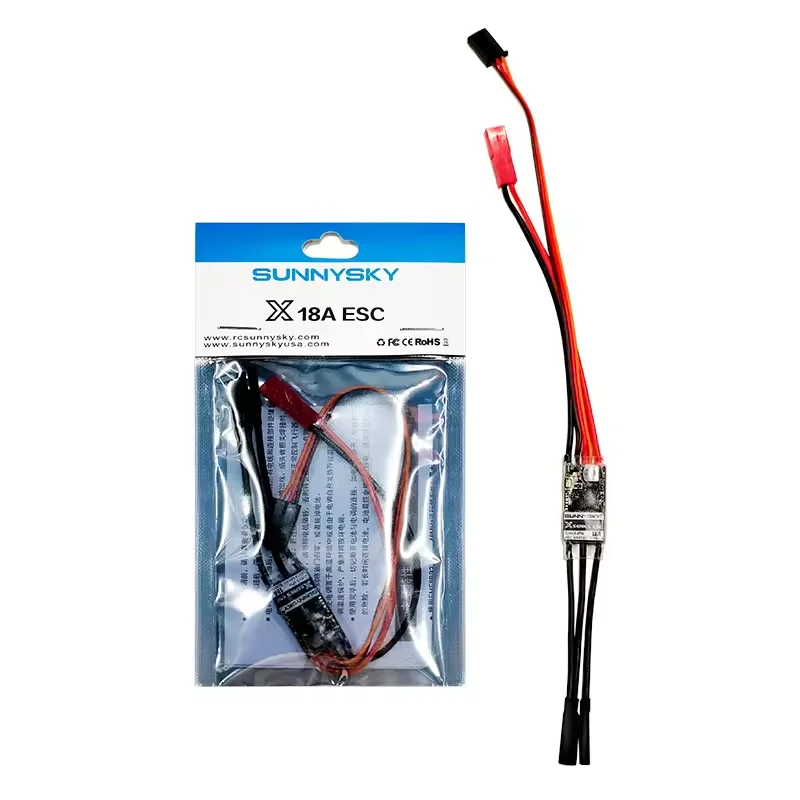 SunnySky Xseries 18A ESC 2-6S LiPo With BEC 4A@5.6V Speed Controllers For RC Drone F3P Fixed Wing thumbnail 6