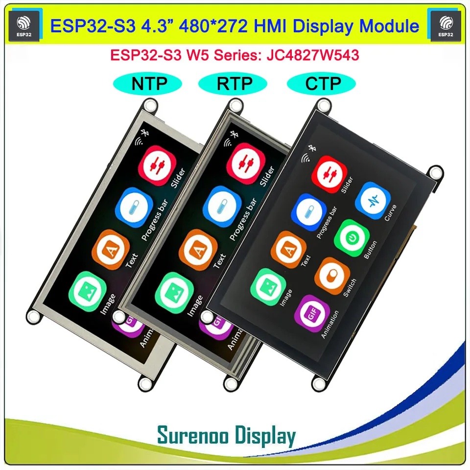 หน้าจอสัมผัส ESP32-S3 4.3 นิ้ว IPS 480x272 พร้อม WIFI Bluetooth