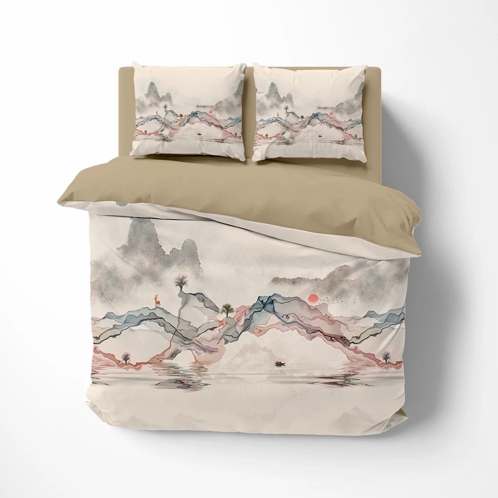 

Комплект постельного белья с пододеяльником и 2 спальнями