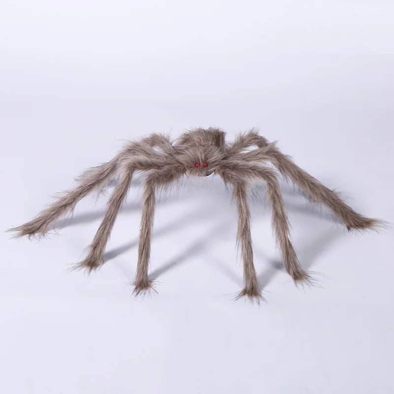 thumbnail image 1 of Halloween Big Plush Spider Horror Halloween Decoration Party Props Outdoor Giant Spider Decor 90cm Black Spider Plush Toy, 1 of 5