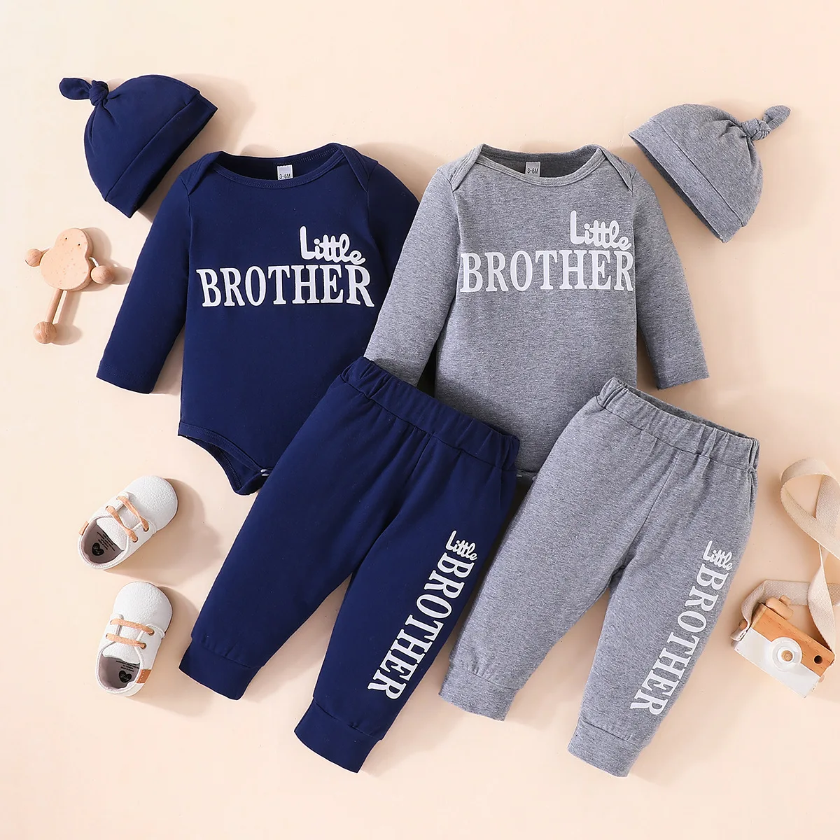 

Spring and Autumn Baby Romper Hoodie + Pantsuit Boys Baby Onesie Children's Wear Baby Boy Clothes Baby Clothes Set Newborn