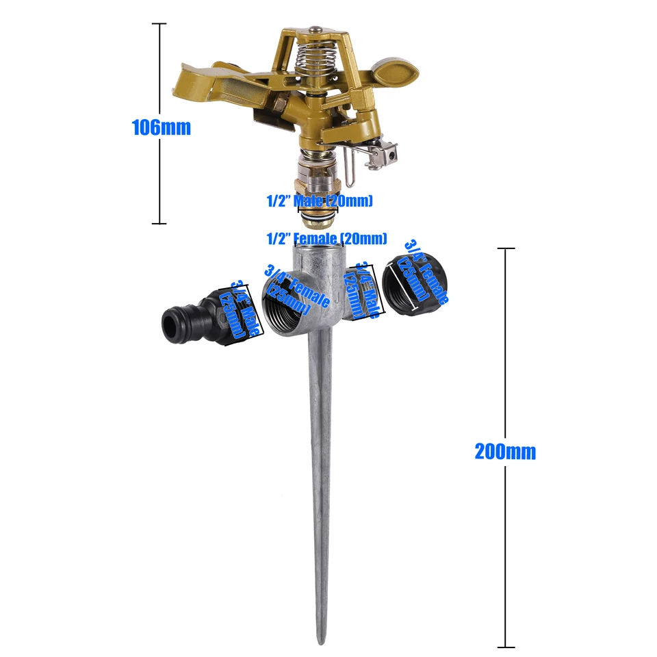 Irrigatore Automatico Da Giardino A 360°, Irrigatore Multifunzione Per Lirrigazione Del Giardino 87980949