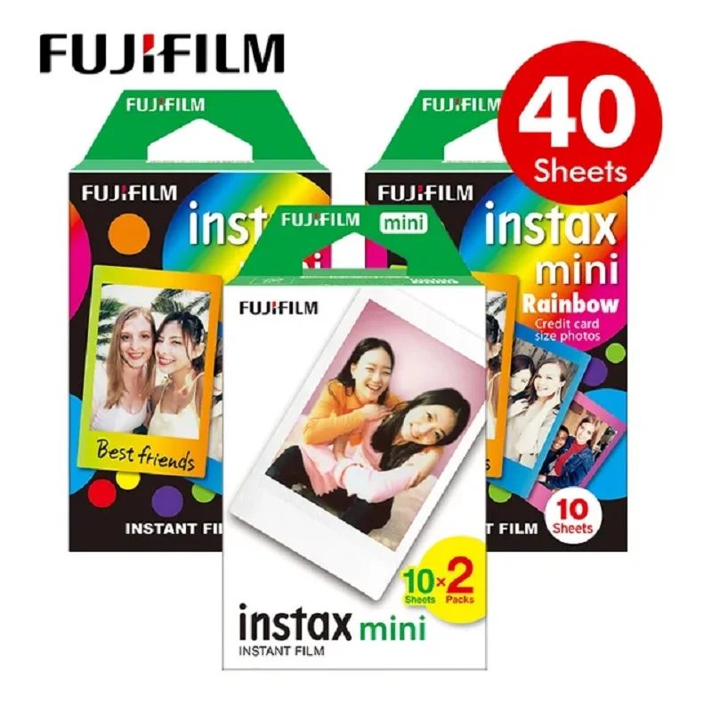 10/30/40 매 Fujifilm Instax Mini 12 11 9 8 흰색 가장자리 필름..